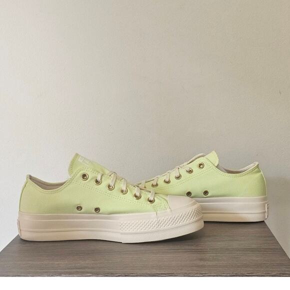 Converse Women's CTAS Lift Neon Oxfords Size 9 Citron A09913F NWT - Picture 3 of 9